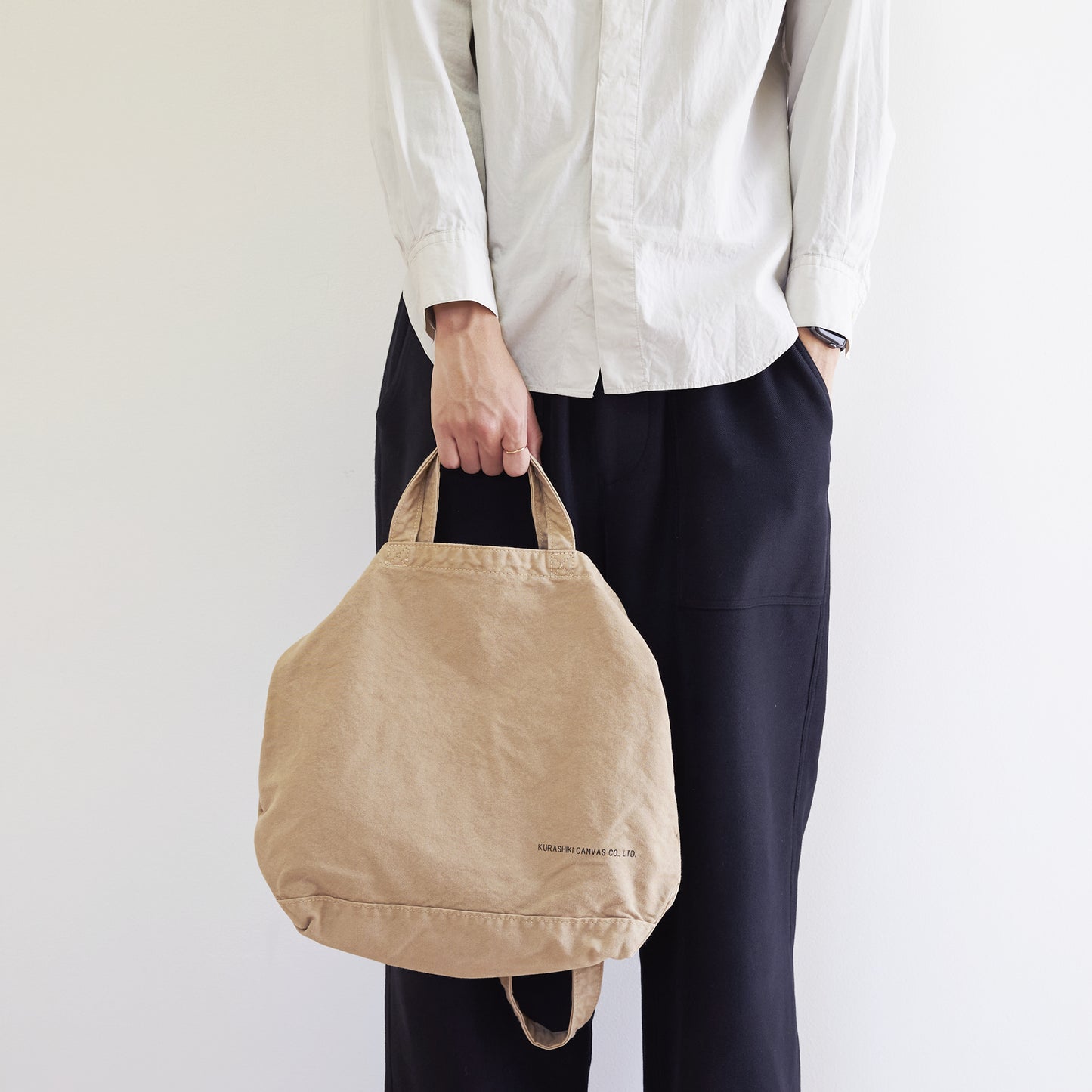 【天然染め】ショルダートート(コーヒー)