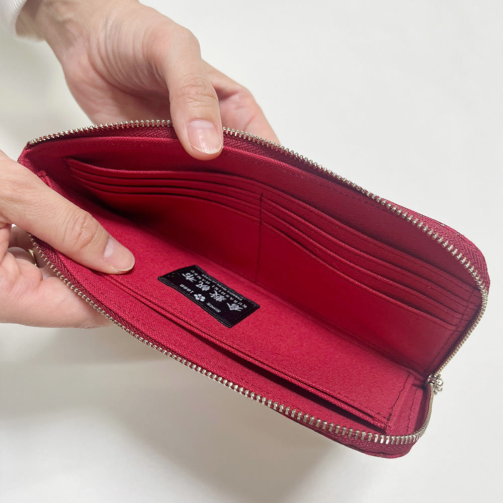 プリント長財布(Lファスナー)